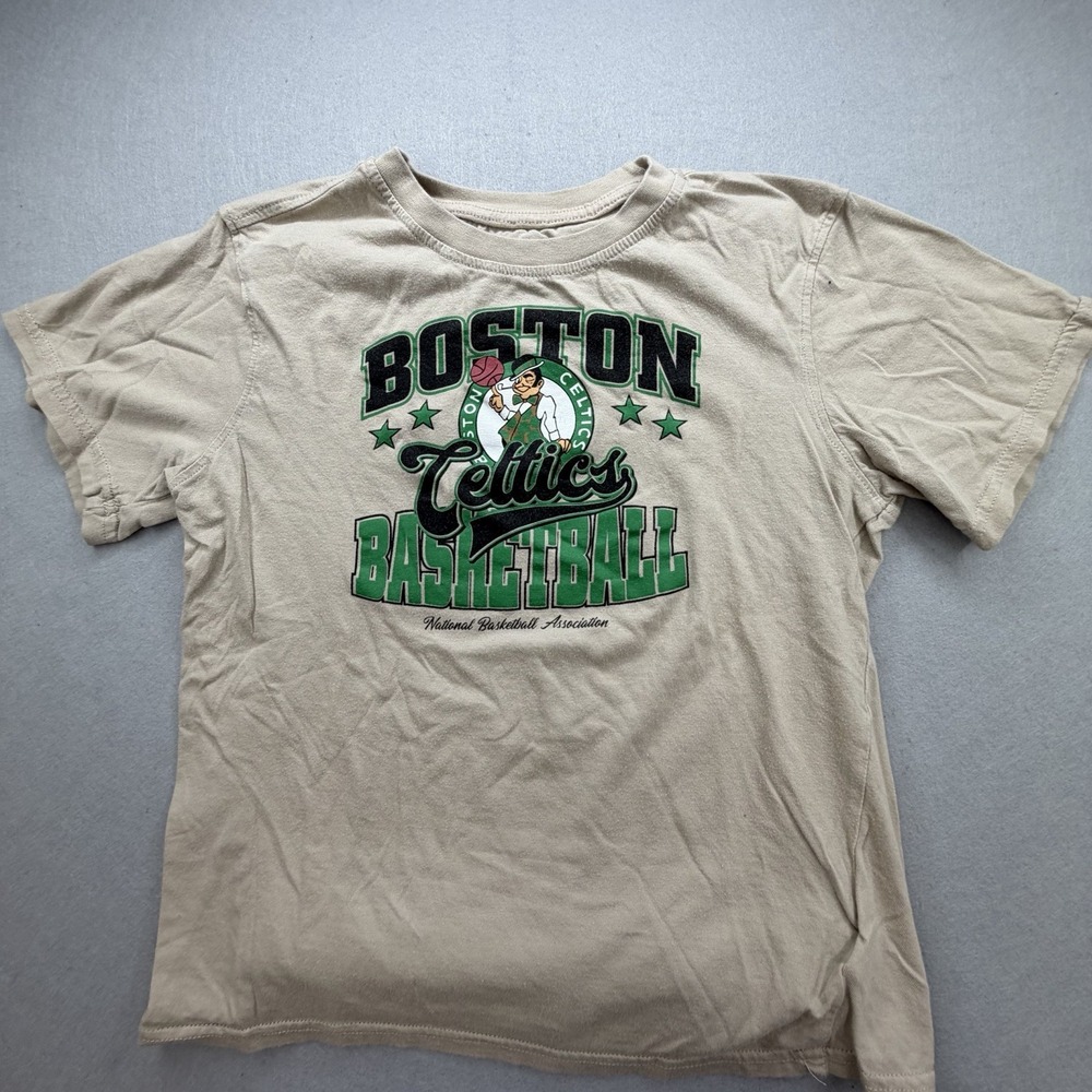 Ultra Game Boston Celtics Shirt Youth XL 14-16 Beige Graphic Tee Icer Brands